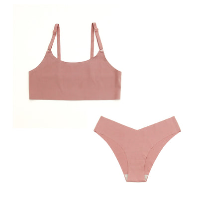 CONJUNTO TOP ESCOTE RECTO Y UNDI CORTE SEMI V