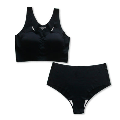 CONJUNTO TOP ESCOTE RECTO Y UNDI ALTO